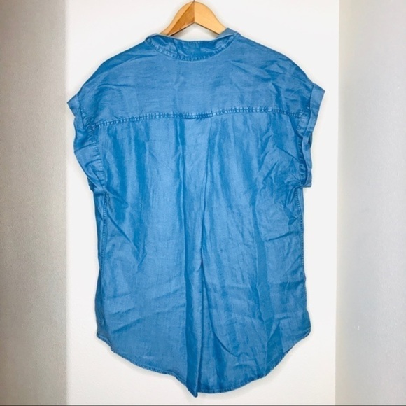 𝅺jachs Girlfriend Tencel Button Down Roll Cuff Top - Picture 8 of 8